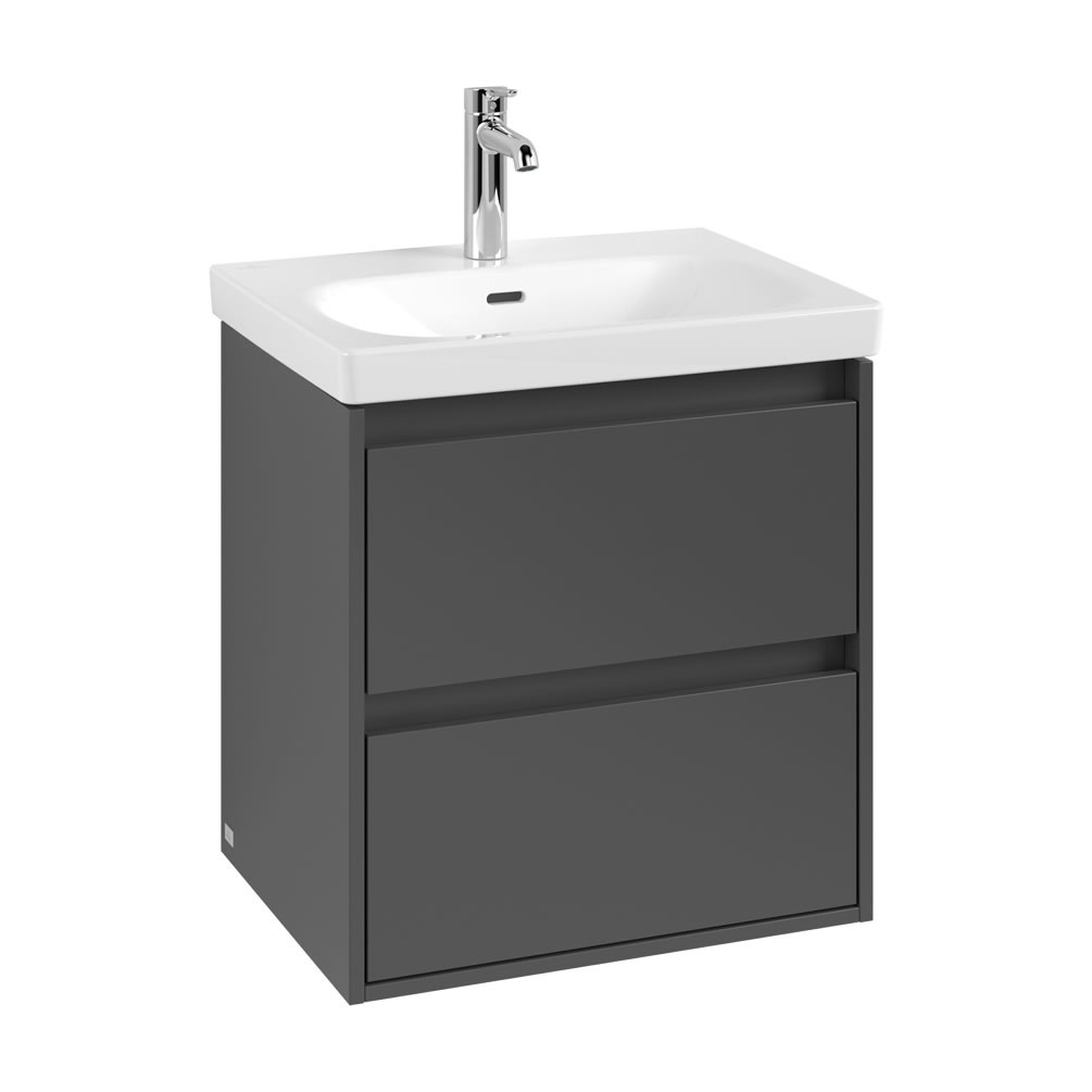 Cutout image of Villeroy & Boch Skyla Graphite 600mm Two-Drawer Vanity Unit